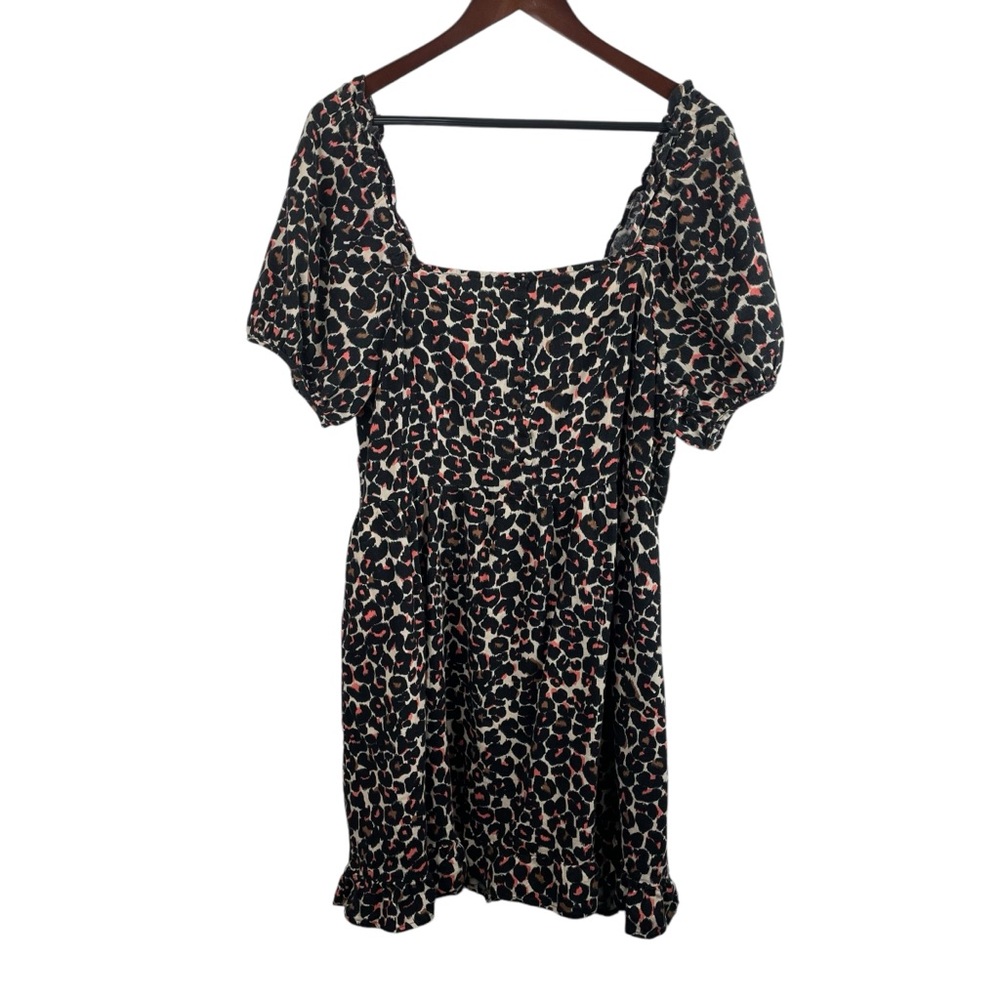 Who What Wear | Leopard Print Smocked Off Shoulder Dress